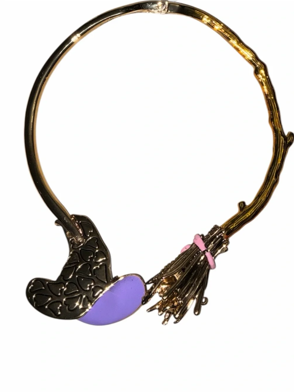 Betsey Johnson NWT Witch Hat & Broom Necklace, Discontinued/Rare Style
